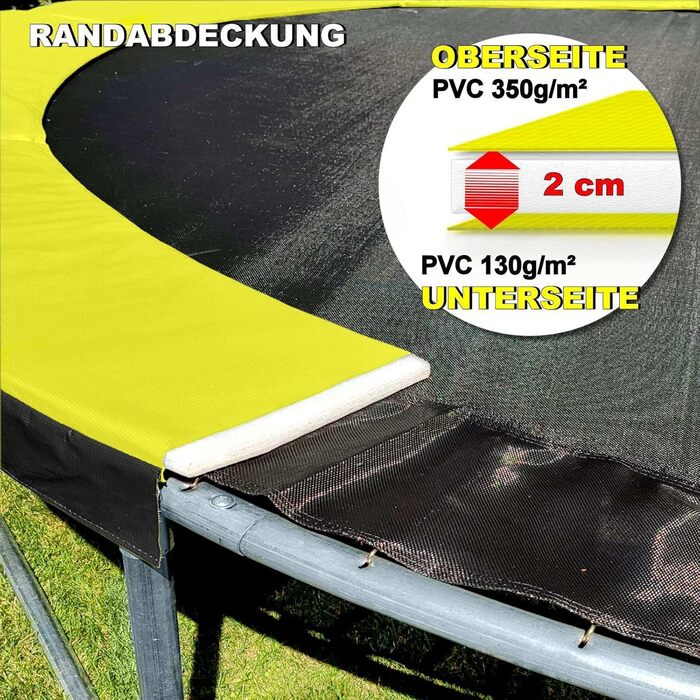 Трамплін для саду Outdoor FGOS Ø 366 см (жовто-чорний) - Комплект для дітей