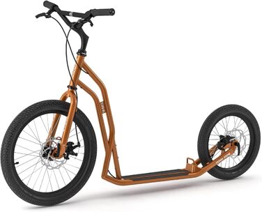 Самокат Yedoo S2016 Disc для дорослих, до 150 кг, з дисковими гальмами, надувні колеса 20/16, регульований кермо, для їзди з собаками, наступник Yedoo Mezeq