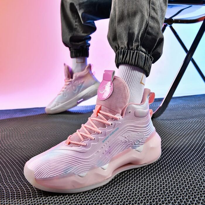 Кросівки баскетбольні чоловічі/жіночі, спортивні, для бігу та ходьби, легкі, рожеві, 35-45 EU