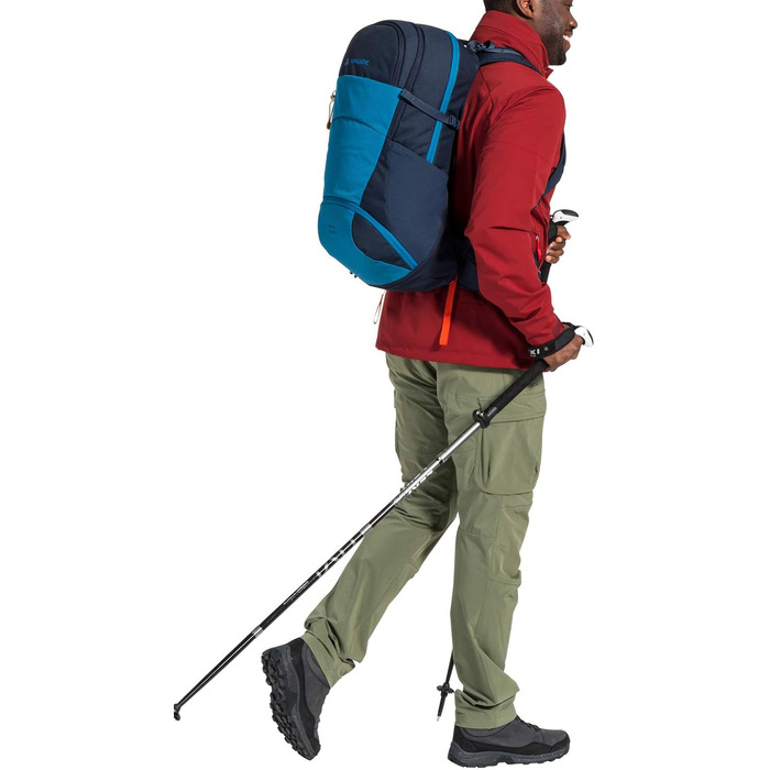 Рюкзак VAUDE Wizard 24+4 літри, водовідштовхувальний туристичний рюкзак для жінок і чоловіків, комфортна спинка, органайзер, колір синій Kingfisher