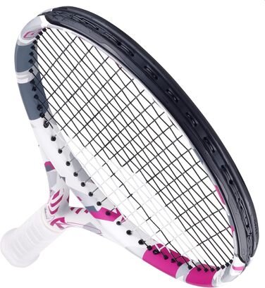 Тенісна ракетка Babolat Evo Aero Pink для дорослих, натягнута, потужність і комфорт, аеродинамічна рама Alpha, технології Evo 4 Feel та Woofer, ручка Syntec Evo Grip 2, французький бренд, рожева