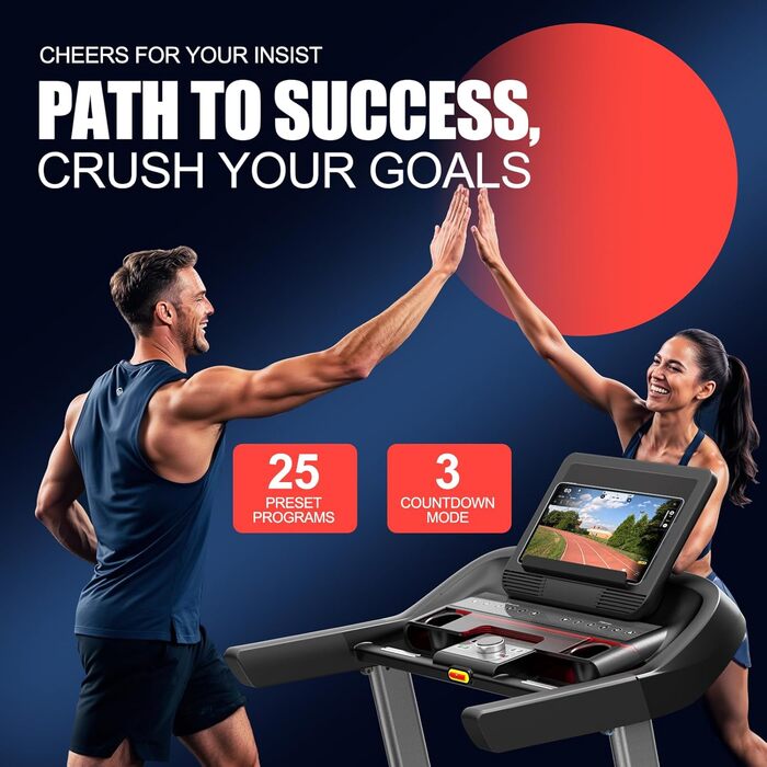 Біговий тренажер CharonFit T800: складний, потужний, до 160 кг, 20 км/год, з монітором, для дому