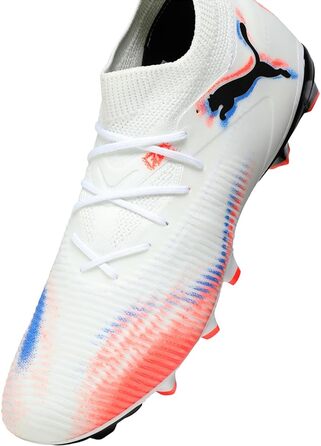 Футбольні бутси PUMA Future 8 Match Fg/Ag для унісекс, 45 EU, білий/чорний/червоний