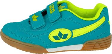 Дитячі кросівки для залу Lico Bernie V Unisex, Petrol Lemon, розмір 32 EU, на липучках