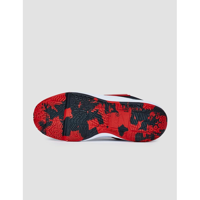 Кросівки баскетбольні Nike Team Hustle D 12 для дітей та дорослих, чорно-білі, червоні, 39 EU