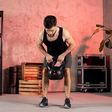 Кетлбел Hop-Sport 8 кг: пластиковий, для всього тіла, з ергономічними ручками, обладнання для домашнього фітнесу