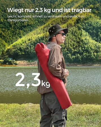 SONGMICS Крісла для кемпінгу, складні, вуличні, зручні, з підлокітниками та тримачем для напоїв, стабільний каркас, вантажопідйомність 120 кг, 2 шт (Червоний)