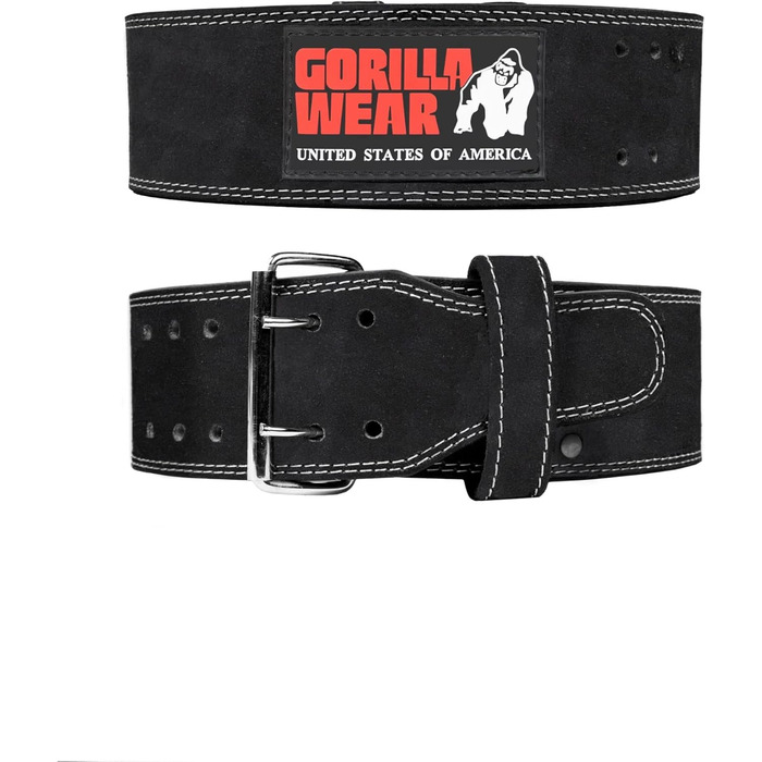 Пояс для підйому важких ваг Gorilla Wear, шкіряний, 4 дюйми, чорний