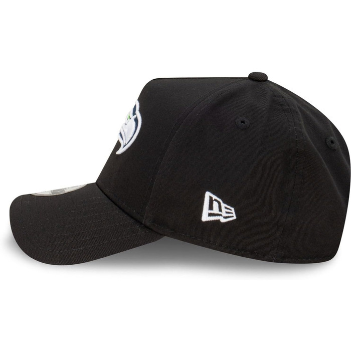 Кепка New Era NFL Seattle Seahawks 9Forty A-Frame чорна, кепка з вигнутим козирком, універсальний розмір