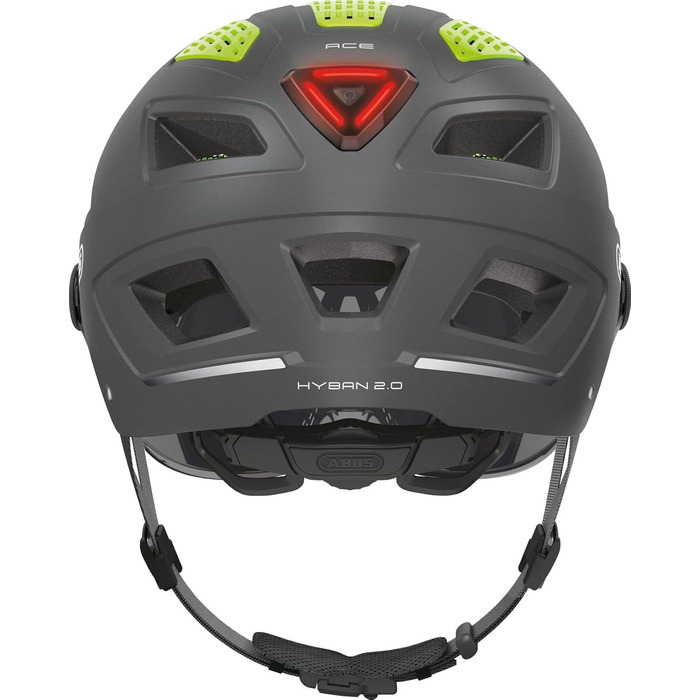 Велошолом ABUS Hyban 2.0 ACE з візором, світлом і ABS-оболонкою для чоловіків і жінок