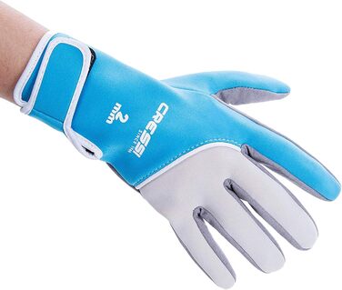 Рукавички для водного спорту Cressi Tropica Amara/Neopren 2 мм (Синій/Сірий, S)