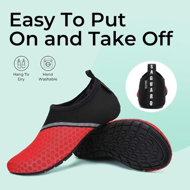 Чоловічі/Жіночі аквашузи Sagaro: Неопренові шльопанці для плавання та відпочинку на пляжі, швидко сохнуть, розмір 37-47