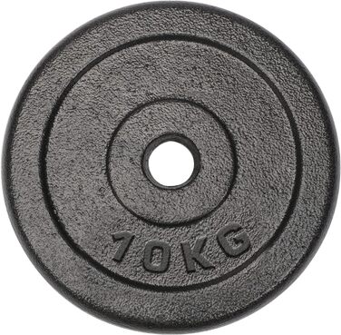 Гантельний диск DoYourFitness 10 кг, чавунний, отвір 28/29 мм, сірий, для коротких гантелей