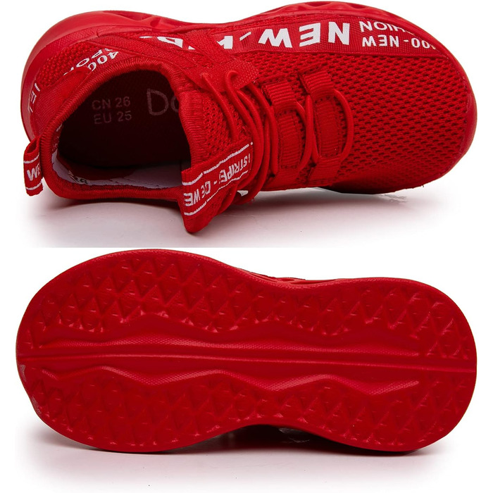 Дитячі кросівки для занять спортом та прогулянок на вулиці, червоні (32 EU)
