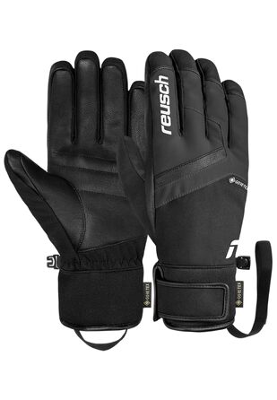 Гірськолижні рукавички Reusch Gore-TEX унісекс, чорно-білі, Softshell, розмір 8.5