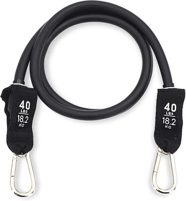 Резистентні гумки для фітнесу Widerstandsbänder - для нарощування м'язів, високоякісні матеріали, гумка для спорту, силові тренування, фітнес-гумка, безкоштовний посібник, чорний колір, 18.2 кг (1 шт.)