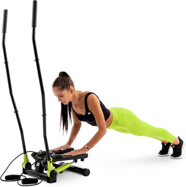 Степпер Hop-Sport HS-45S Slim Up-Down-Side для дому, тренажер для всього тіла, з комп'ютером, лаймовий