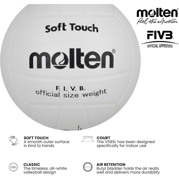 Волейбольний м'яч Molten v58SL - Білий
