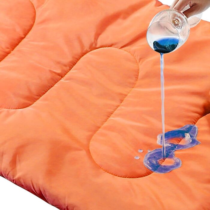 Сплячий мішок SOULOUT 3-4 сезони - вологостійкий, легкий, 220 x 83 см (Помаранчевий/Ліва блискавка)