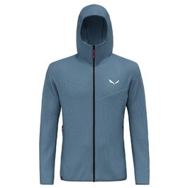 Чоловіча флісова куртка Salewa Puez Waffle Hybrid Polarlite з капюшоном, java blue, розмір S