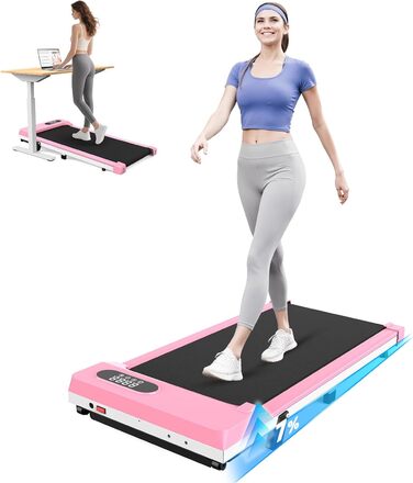 Walking Pad для дому HomeFitnessCode: електричний біговий килимок з нахилом, 1-8 км/год (Рожевий)