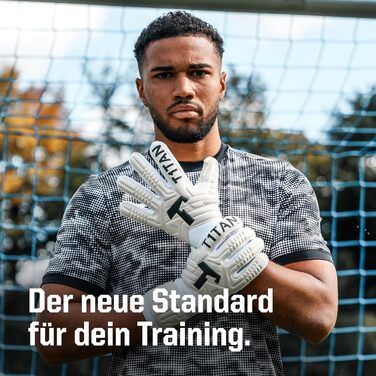 Воротарські рукавички T1TAN Training Classic (біло-чорні) для дітей та дорослих, розмір 3-12, професійні, з сильним захватом, дихаючі, 8 (13-14 років)