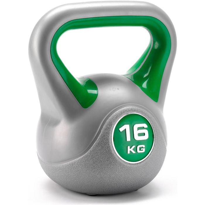 Гиря York Fitness 16 кг вінілова для фітнесу та бодібілдингу, домашній тренажерний зал