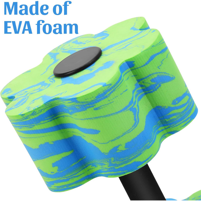 Набір аква-гантелей для плавання, 2 шт. Зелені аква-гантелі для фітнесу у воді, для занять у басейні, для схуднення