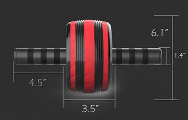 Ролик для пресу AB Wheel – тренажер для дому та спортзалу, зелений