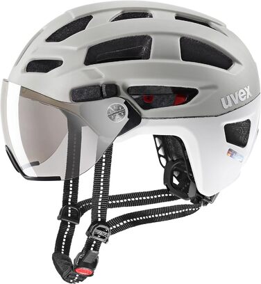 Велосипедний шолом Uvex Finale Visor з LED-ліхтарем, міський, унісекс, захисний, фільтр категорії 1