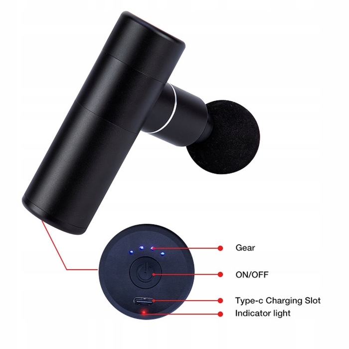 Перкусійний масажер Medatech Massage Gun Pro Mini — компактний масажер для спини та всього тіла