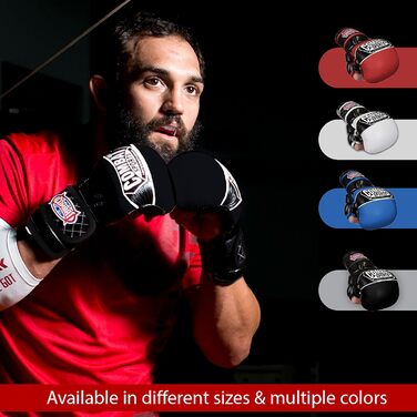 Боксерські рукавички Combat Sports Max Strike для MMA, муай-тай, кікбоксингу, відкрита долоня, для чоловіків та жінок, розмір XL, білий