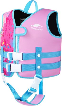 Дитяча жилет-плавучка для купання Gogokids Neopren, рожевий, S (13-30 кг)