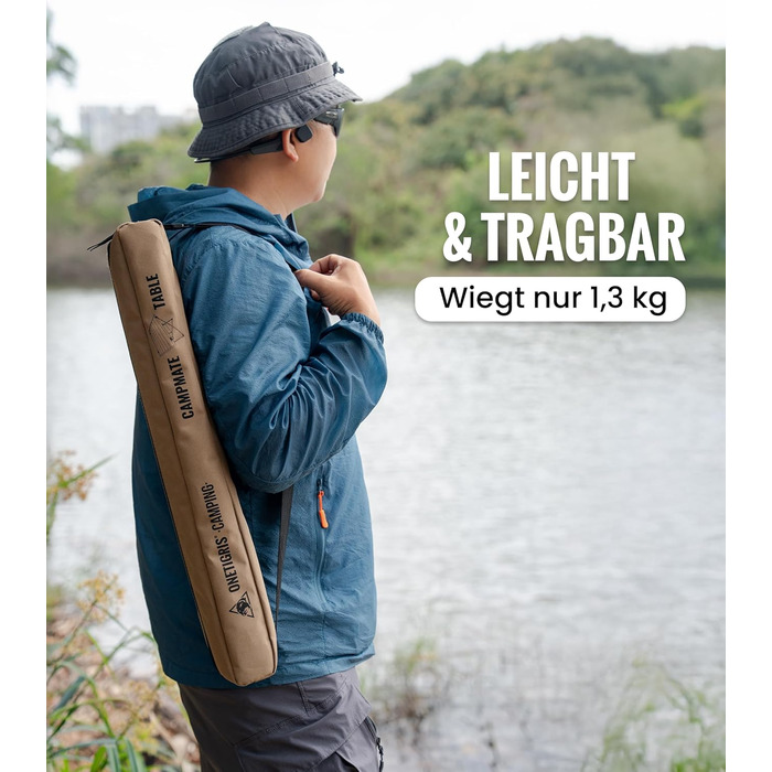 OneTigris CAMPMATE Стіл для кемпінгу складний, легкий, на 30 кг, Ranger Green (Kojote Brown)