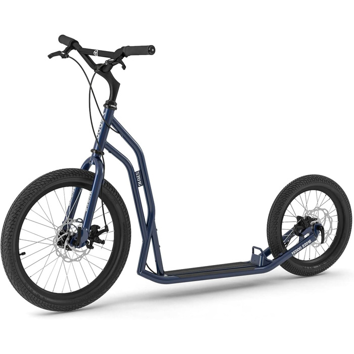 Самокат Yedoo S2016 Disc для дорослих, до 150 кг, з дисковими гальмами, надувні колеса 20/16, регульований кермо, для собак, оновлений Mezeq