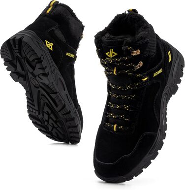 Чоботи зимові чоловічі/жіночі JackShibo, теплі, водонепроникні, антиковзаючі, для активного відпочинку (39 EU, чорний)