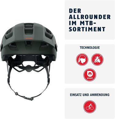 Велосипедний шолом ABUS MoDrop для MTB, міцний, з вентиляцією, унісекс, індивідуальна посадка