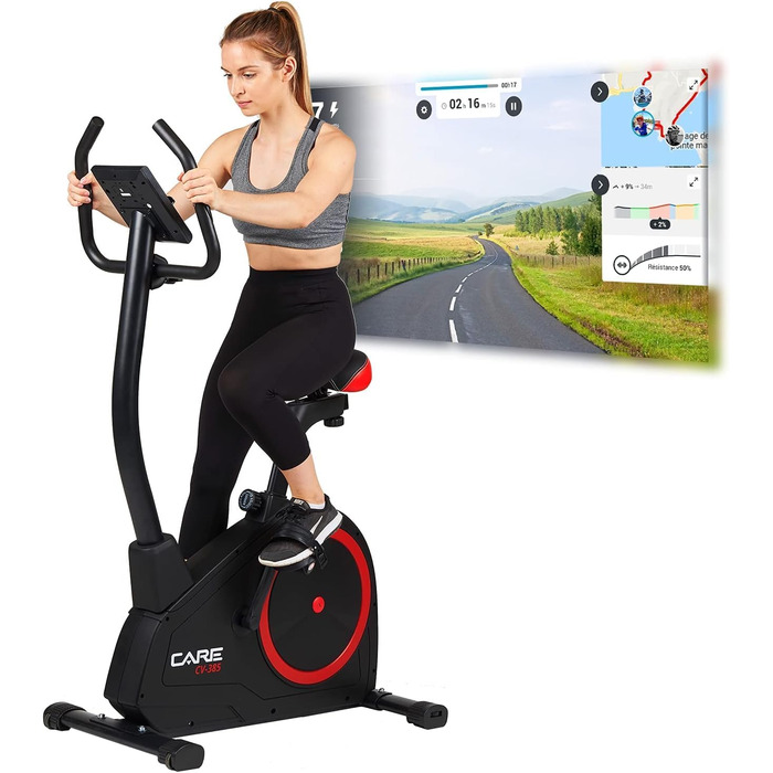 Велотренажер Care Fitness CV-385-24 з 16 рівнями магнітного опору та сумісністю з Kinomap