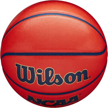 Баскетбольний м'яч Wilson NCAA Legend OT для гри в залі та на вулиці (Помаранчевий/Морський блакитний, Size 7, 29.5 дюймів)