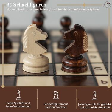 Набір для турнірного шаху Master Of Chess | Шаховий набір з дерева, 35 см | Класичний Staunton, шахове поле для дорослих та дітей