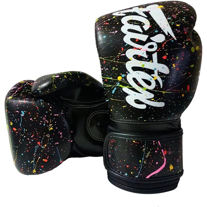 Боксерські рукавички Fairtex BGV14 для Муай Тай, Кікбоксингу, ММА, тренувальні, унісекс, чорні, 16 oz