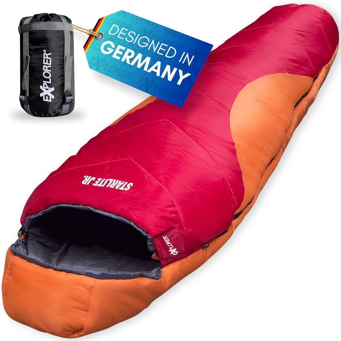 Сплячий мішок Explorer Starlite Junior для дітей, -6°C +11°C, 175x70x45 см, 300GSM, з капюшоном, YKK, ковдраний