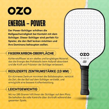 OZO ракетка для піклболу Power Blue для початківців