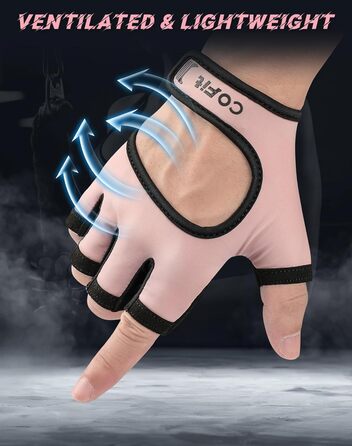 Рукавички для фітнесу COFIT: дихаючі, з підтримкою зап'ястя, для жінок та чоловіків, тренування, важка атлетика, спортзал, бодібілдинг, рожеві, розмір M