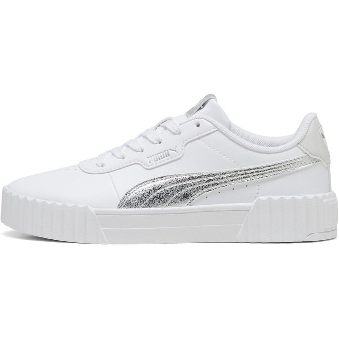 Жіночі кросівки PUMA Carina 3.0 Metallic Whisper White Silver Metallic (біло-сріблясті), розмір 38 EU