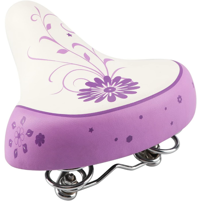 Дитячий велосипедний сидіння AVASTA для дівчаток та хлопчиків, водонепроникне, широке, м'яке, з подвійним амортизатором, підходить для велосипедів 12-20 дюймів, гірських та шосейних, м'ятно-зелений (фіолетовий)