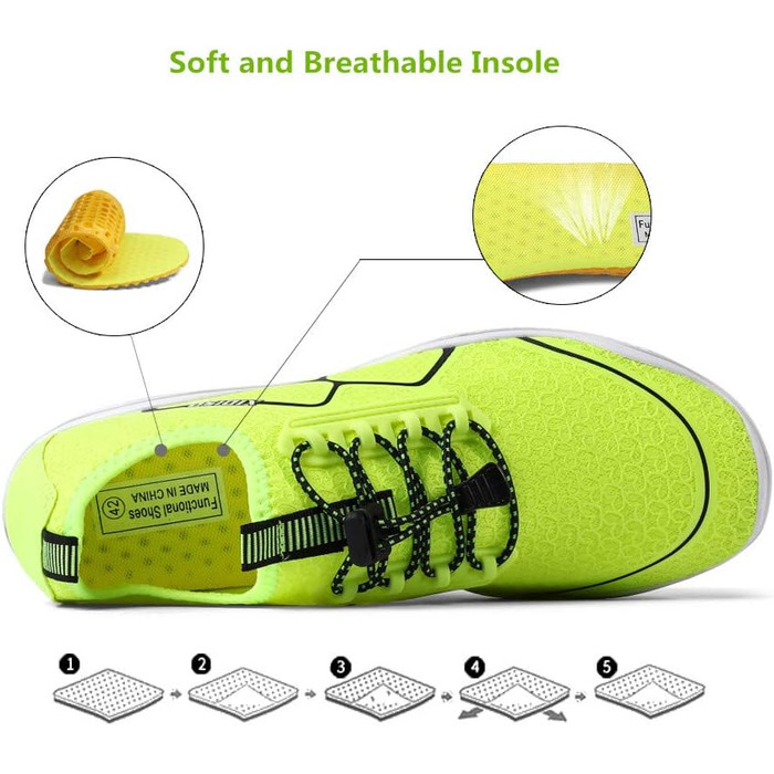 Водні черевики XIDISO для чоловіків та жінок, спортивні, сухі, для плавання, дайвінгу, серфінгу, йоги, пляжу, туризму. Колір: зелений