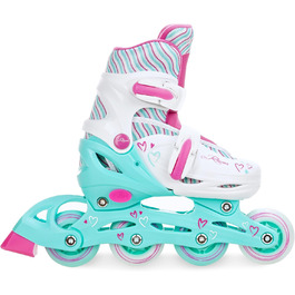 Інлайнери для дітей RAVEN Loret Mint/Pink, регульовані, з LED підсвіткою, 27-30 розмір