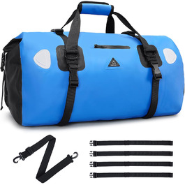 Водонепроникний рюкзак Dry Bag 50L | Сумка-мішок для подорожей, кемпінгу, SUP, каякінгу, блакитний