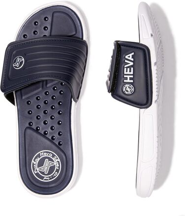 HEVA Шльпанці чоловічі літні сандалі (43 EU, Navy White 01)